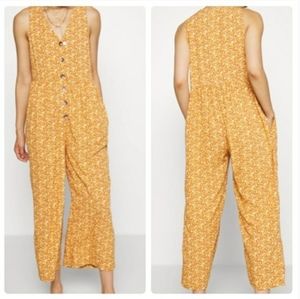 Madewell Americana Floral Button Front Jumpsuit
